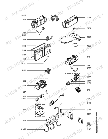 Взрыв-схема посудомоечной машины Electrolux ESF6260W - Схема узла Electrical equipment 268